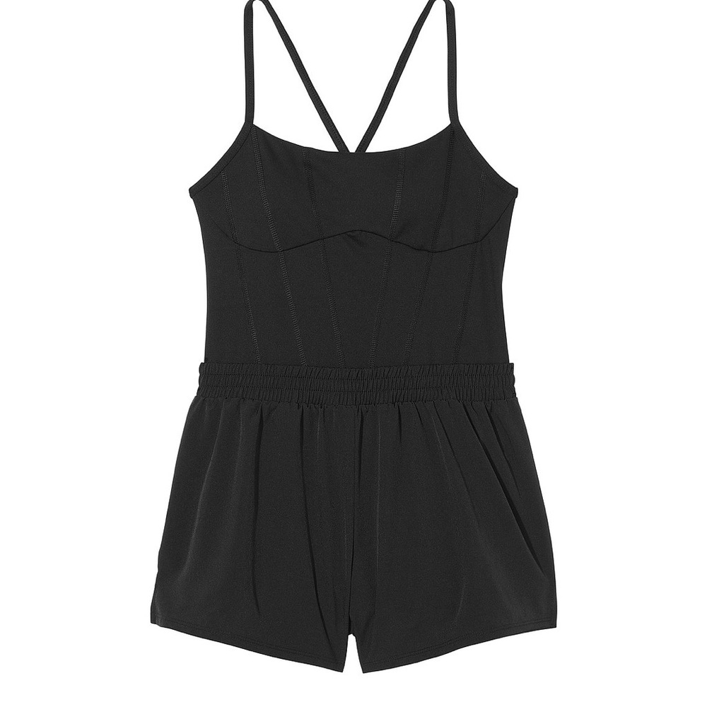 PINK Victoria's Secret Black Cross-Back Sports Bodysuit XS - Picture 3 of 8